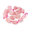 3Pcs Natural Rose Quartz Beads G-FS0001-49-3