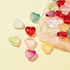 48Pcs 8 Colors Transparent Spray Painted Glass Beads GLAA-FS0001-52-2