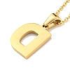 Ion Plating(IP) Initial Letter 304 Stainless Steel Pendant Necklaces NJEW-M199-01G-D-2