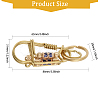 Handmade Brass Enamel Men's Bird Shape Hook Keychain KK-WH0045-054-2