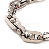 Tarnish Resistant 304 Stainless Steel Oval Link Chain Bracelets BJEW-B078-76P-2