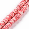 Handmade Polyester Clay Beads Strand X-CLAY-P001-01B-1