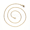 Vacuum Plating 304 Stainless Steel Coreana Chain Necklace NJEW-S420-006A-G-2