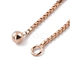 925 Sterling Silver Box Chain with Stop Beads and Loops STER-Z001-110RG-2