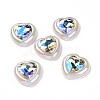 Rainbow Iridescent Plating Acrylic Cabochons OACR-E011-03-1