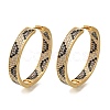 Rack Plating Brass Micro Pave Cubic Zirconia Hoop Earrings EJEW-H016-19G-1