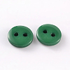 2-Hole Flat Round Resin Sewing Buttons for Costume Design BUTT-E119-18L-14-2