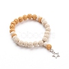 Natural Lava Rock Beads Stretch Charm Bracelets BJEW-E376-01E-2