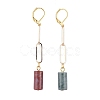 Brass Dangle Leverback Earrings X-EJEW-JE04106-02-1