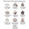 100Pcs 10 Styles Tibetan Style Alloy Puppy Pendants TIBEP-CJ0001-46-2