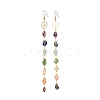 Natural Gemstone Nuggets Beads Dangle Earrings EJEW-JE04667-3