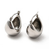 304 Stainless Steel Moon Hoop Earrings for Women EJEW-F295-02P-1
