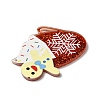 Christmas Translucent Resin Pendants RESI-K019-09D-4