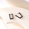 Simple Rectangle Stainless Steel Hoop Earrings OA6686-4-4