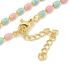 Brass Enamel Column Link Chain Necklaces NJEW-H039-03G-02-1