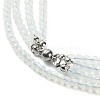 2Pcs 2 Style Opalite Heart Pendant Necklaces Set NJEW-JN04068-7