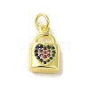 Brass Micro Pave Cubic Zirconia Charms KK-M283-28A-02-1