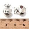 Rack Plating Alloy European Beads FIND-H005-28AS-2