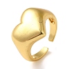 Rack Plating Brass Open Cuff Rings for Women RJEW-M162-22G-1