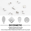 DICOSMETIC 80Pcs 4 Style 304 Stainless Steel Stud Earring Findings FIND-DC0001-03-4