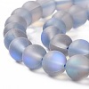 Synthetic Moonstone Beads Strands G-E573-01B-01-3