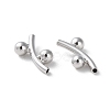 Rhodium Plated Rack Plating 925 Sterling Silver Tube Beads STER-NH0001-02P-2