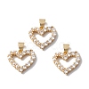 Rack Plating Brass Micro Pave Clear Cubic Zirconia Charms KK-H434-35G-3