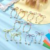 Seed Beaded Bowknot Dangle Stud Earrings with ABS Plastic Pearl Beaded EJEW-JE05302-2