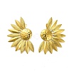 Sunflower 304 Stainless Steel Stud Earrings for Women EJEW-A117-02A-G-1