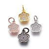 Brass Micro Pave Cubic Zirconia Charms ZIRC-J021-20-RS-1