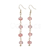 Topaz Jade/Cherry Quartz Glass/Blue Spot Jasper/Flower Amazonite Dangle Earrings EJEW-JE06062-4