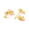 Crystal Rhinestone Tiny Fish Stud Earrings with 316 Stainless Steel Pins for Women EJEW-J043-06G-2
