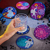 DIY Diamond Painting Space Theme Cup Mat Kits DIY-TAC0028-01-19