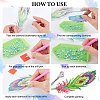 DIY Feather Bookmark with Pendant Diamond Painting Kits DIY-WH0366-56-3