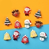 Christmas Themed Opaque Resin Cabochons XMAS-PW0001-219-1