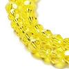 Electroplate Transparent Glass Beads Strands EGLA-A035-T4mm-A03-3