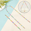 WADORN 2Pcs 2 Style Opaque Jelly Style Acrylic Curb Chain Bag Straps DIY-WR0002-49-3