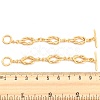 Brass Toggle Clasps with Links KK-D048-02G-3