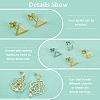 DICOSMETIC 40Pcs 4 Style 201 Stainless Steel Stud Earring Findings with Hole EJEW-DC0001-21-4