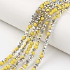 Electroplate Opaque Glass Beads Strands EGLA-A034-P4mm-M07-1