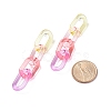 3Pair 3 Colors Candy Color Acrylic Cable Chain Tassel Dangle Stud Earrings for Women EJEW-JE04768-3