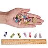 44 Pcs 11 Colors Glass Pendants sgGLAA-SZ0001-25-3