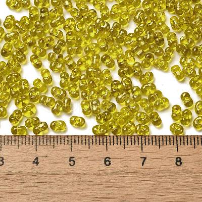 Spray Painted Glass Seed Beads SEED-F005-04A-03-1