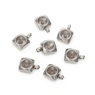 Tarnish Resistant 201 Stainless Steel Pendant Rhinestone Settings STAS-G224-30P-1