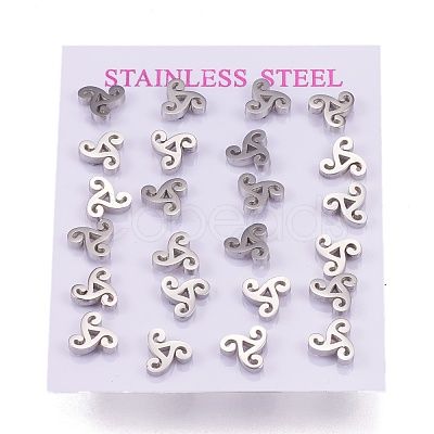 Tarnish Resistant 304 Stainless Steel Stud Earrings X-EJEW-N045-05P-1