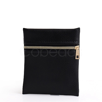 Rectangle PU Leather Jewelry Gift Zipper Bags PW-WGB98FA-16-1