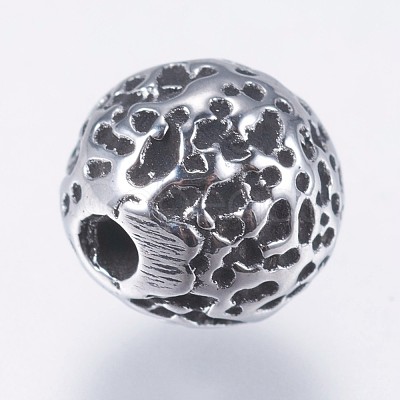 304 Stainless Steel Beads STAS-I069-25AS-1