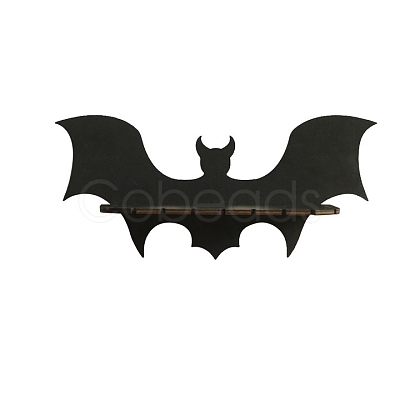 Halloween Wooden Bat Shelf for Crystals PW-WG8933D-01-1