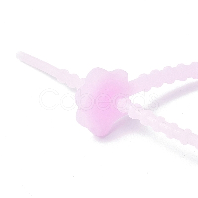 Luminous Silicone Cable Zip Ties AJEW-P104-01F-1