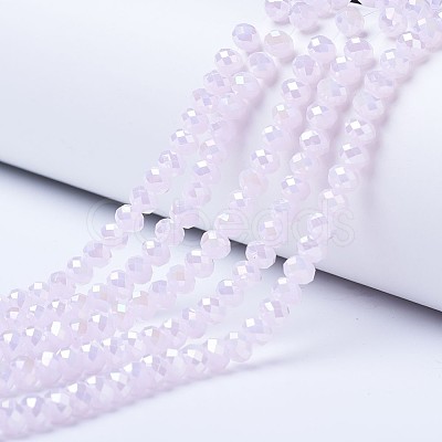 Electroplate Glass Beads Strands EGLA-A034-J6mm-B04-1